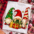 Christmas Gnome Trio PNG, Festive Holiday Sublimation Design (Digital Download)