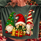 Christmas Gnome Trio PNG, Festive Holiday Sublimation Design (Digital Download)