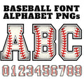 Baseball font PNG bundle with varsity letters PNG design for sublimation and DTF