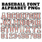 Baseball font PNG bundle with varsity letters PNG design - image 2