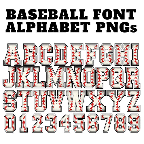 Baseball font PNG bundle with varsity letters PNG design - image 2