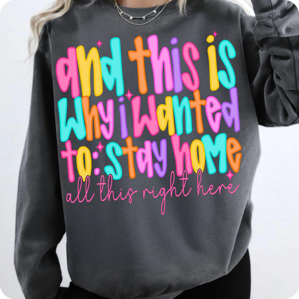 Funny introvert Why I Wanted to Stay Home quote PNG design - image 2