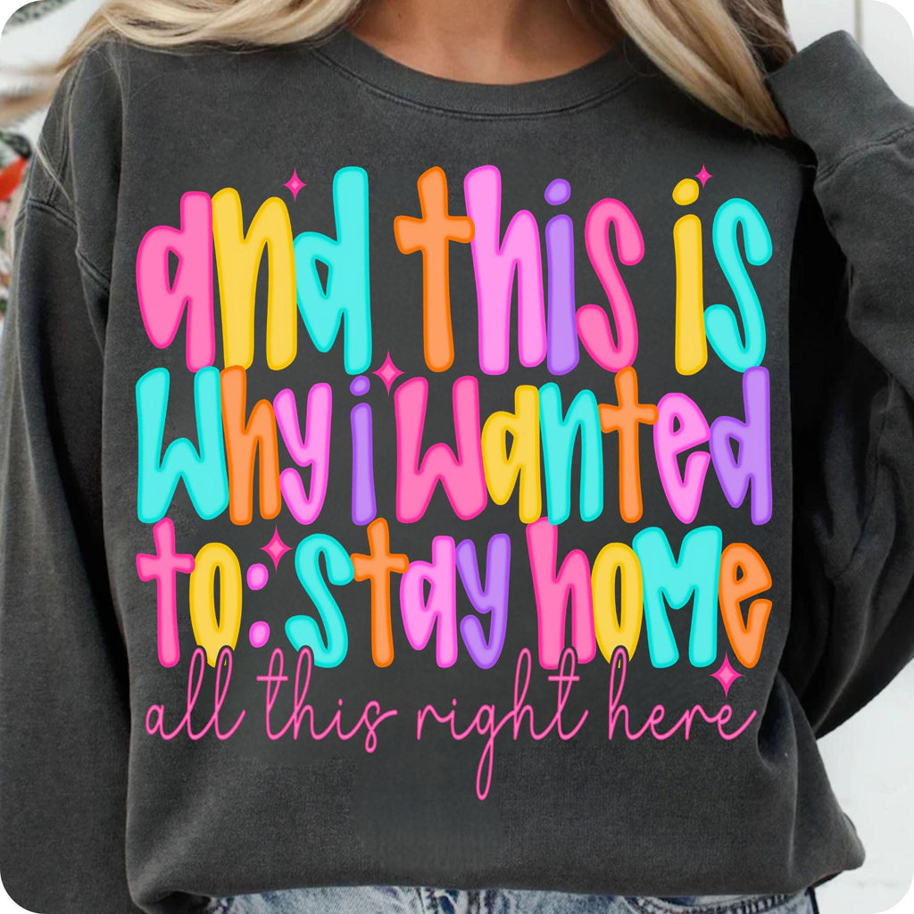 Funny introvert Why I Wanted to Stay Home quote PNG design - image 4