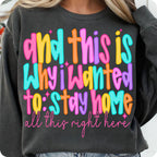 Funny introvert Why I Wanted to Stay Home quote PNG design - image 4
