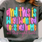 Funny introvert Why I Wanted to Stay Home quote PNG design - image 5