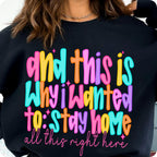 Funny introvert Why I Wanted to Stay Home quote PNG design - image 6