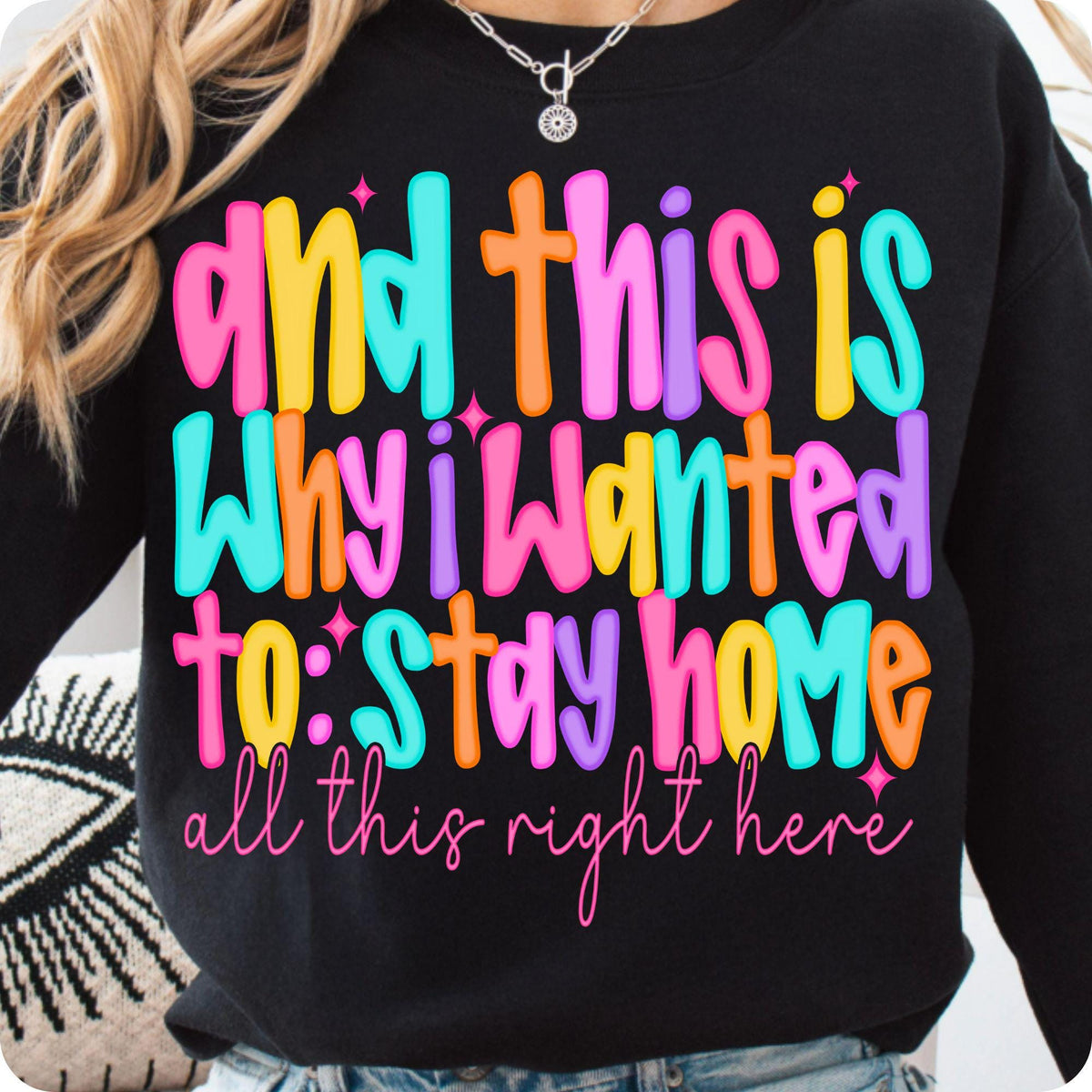 Funny introvert Why I Wanted to Stay Home quote PNG design - image 7