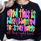 Funny introvert Why I Wanted to Stay Home quote PNG design - image 8