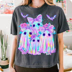 Iridescent ghost and pumpkin coquette Halloween PNG design - image 7