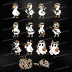 Camo Halloween alphabet PNG with ghost clipart PNG design - image 3