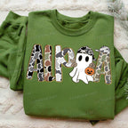Camo Halloween alphabet PNG with ghost clipart PNG design - image 6