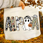 Camo Halloween alphabet PNG with ghost clipart PNG design - image 8