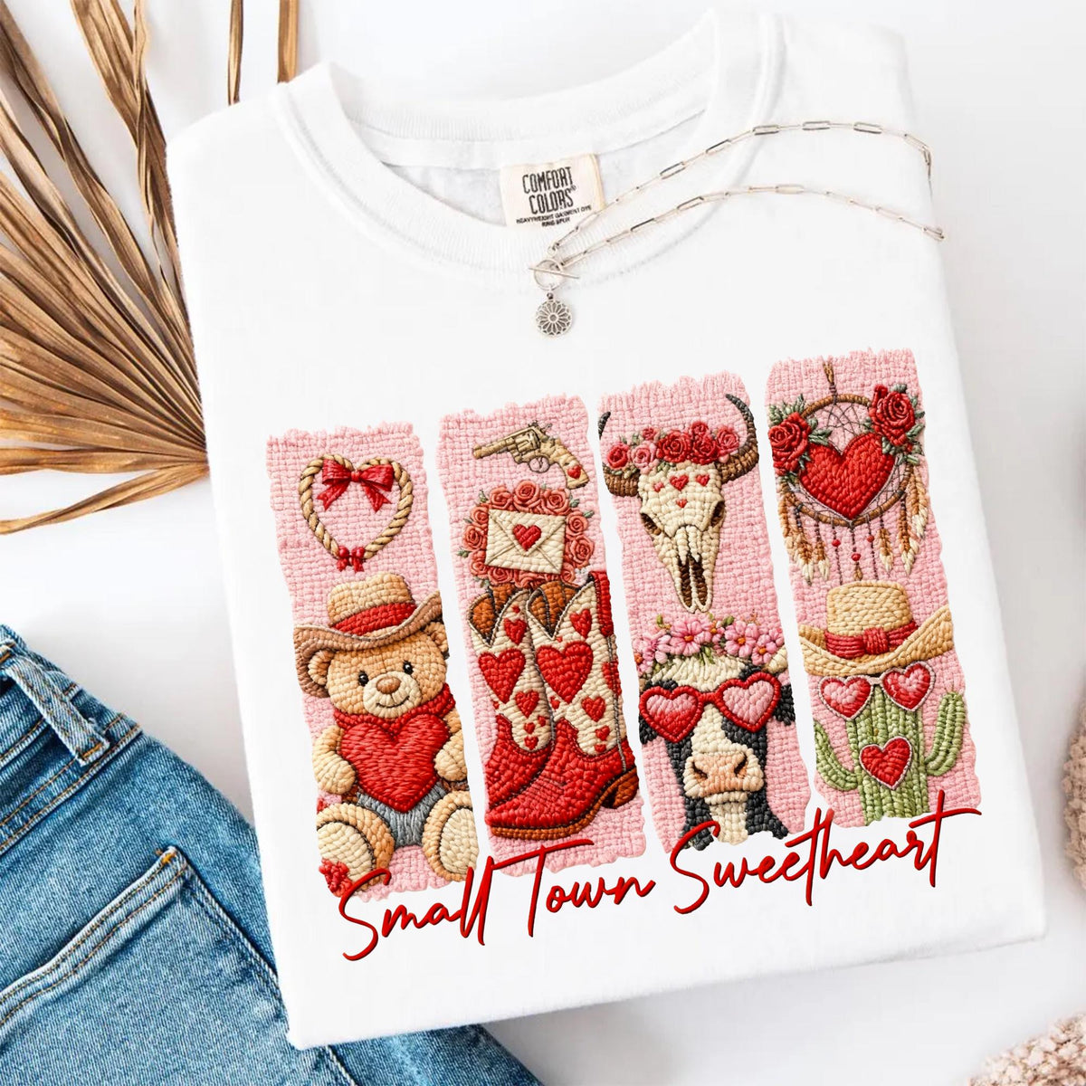 Highland cow in pink cowgirl boots western Valentine PNG watercolor design - image 7