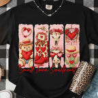 Highland cow in pink cowgirl boots western Valentine PNG watercolor design - image 10