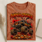 Pumpkin Crusher monster truck Halloween PNG retro design for boys shirts - image 6
