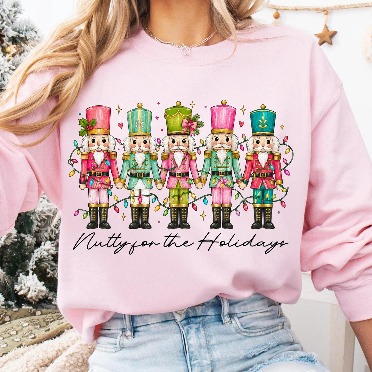 Nutty for the Holidays nutcracker Christmas PNG preppy doodle design - image 2