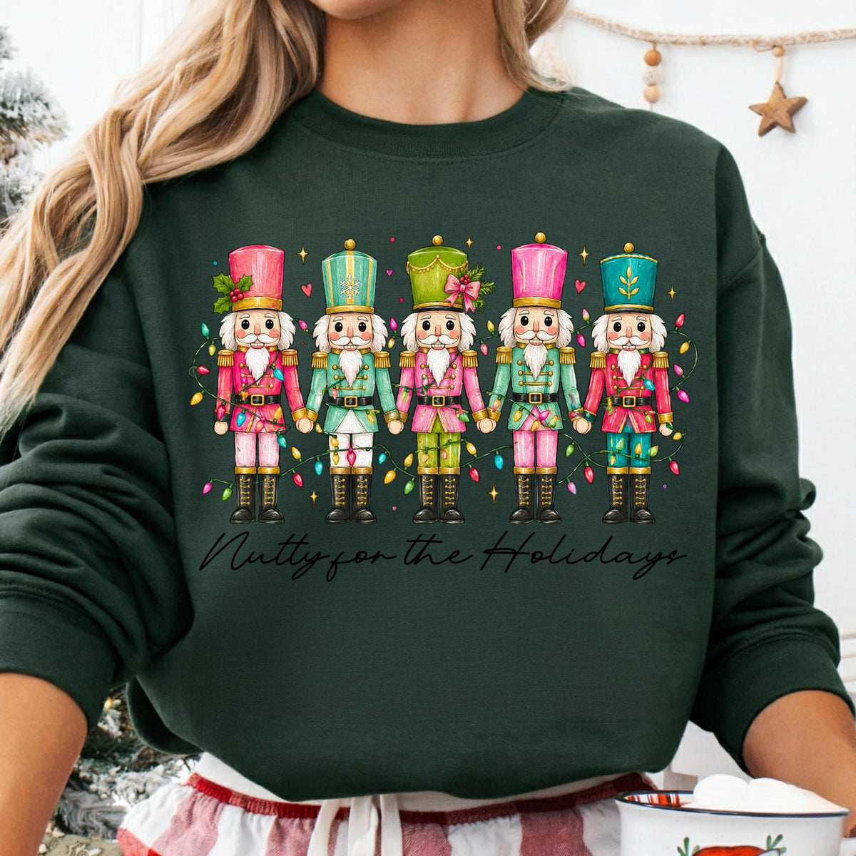 Nutty for the Holidays nutcracker Christmas PNG preppy doodle design - image 3