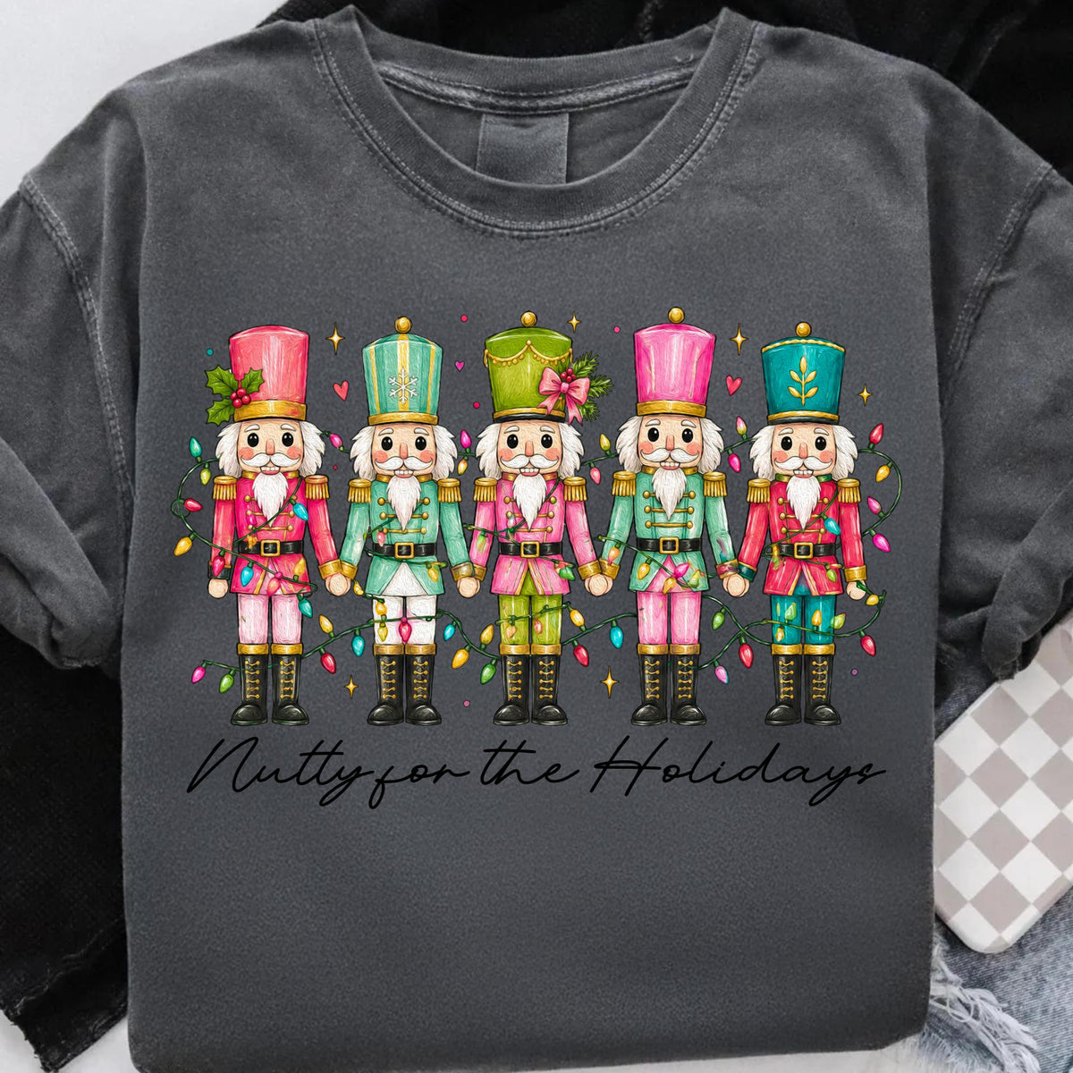 Nutty for the Holidays nutcracker Christmas PNG preppy doodle design - image 7