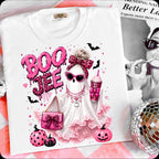 Boojee pink ghost PNG glam Halloween sublimation design - image 7