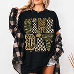 Game Day football mom leopard camo checkerboard PNG design - image 3