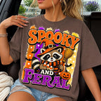 Spooky and Feral raccoon witch Halloween design PNG design - image 2