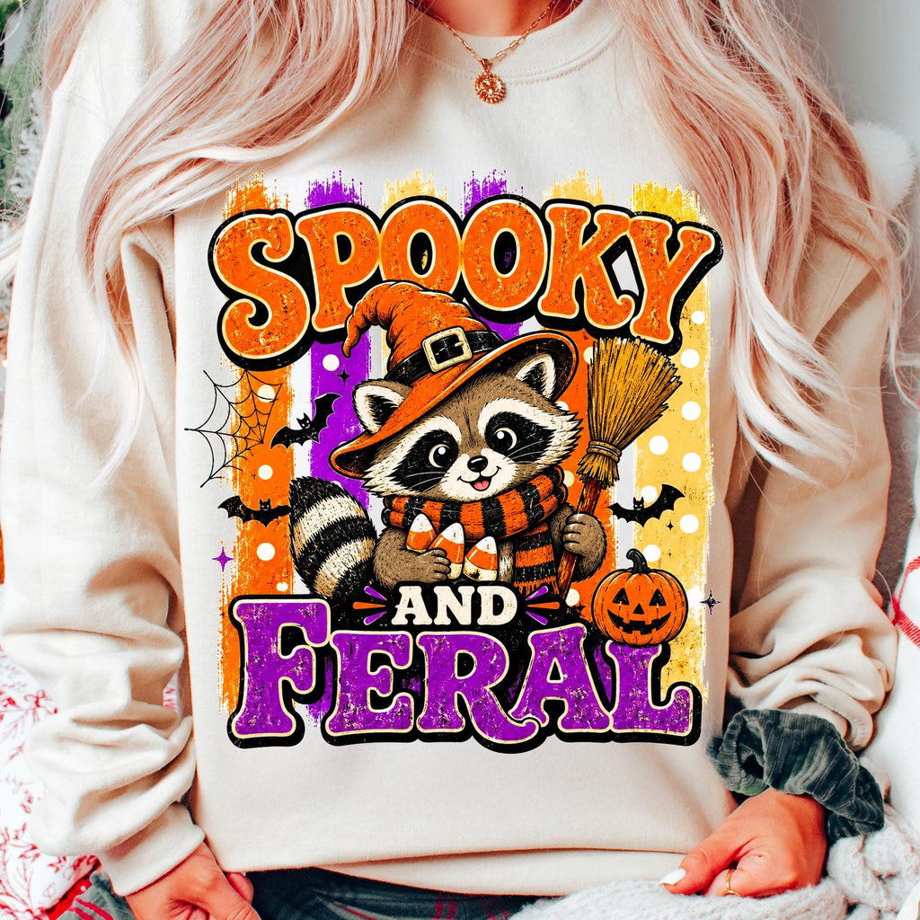 Spooky and Feral raccoon witch Halloween design PNG design - image 7