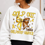 Gold Out childhood cancer awareness football bow PNG design - image 5
