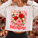 Valentine floral PNG bundle with four designs: Happy Valentine, Be Mine, Cupid, XOXO - image 9