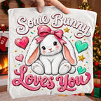 Some Bunny Loves You Valentine PNG with pink bow rabbit for sublimation - image 9