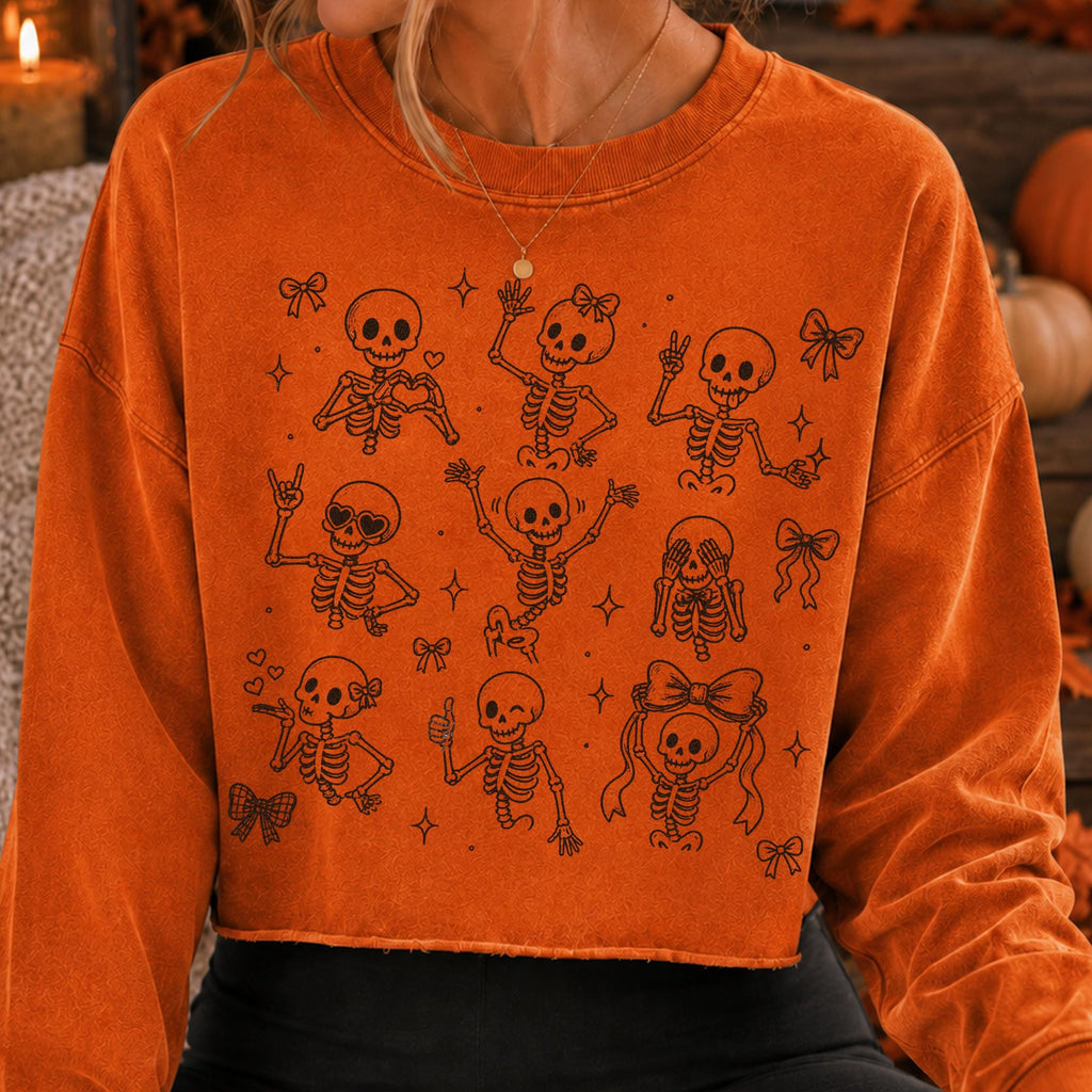 Coquette skeleton Halloween PNG bundle with bows hearts in four color versions - image 6