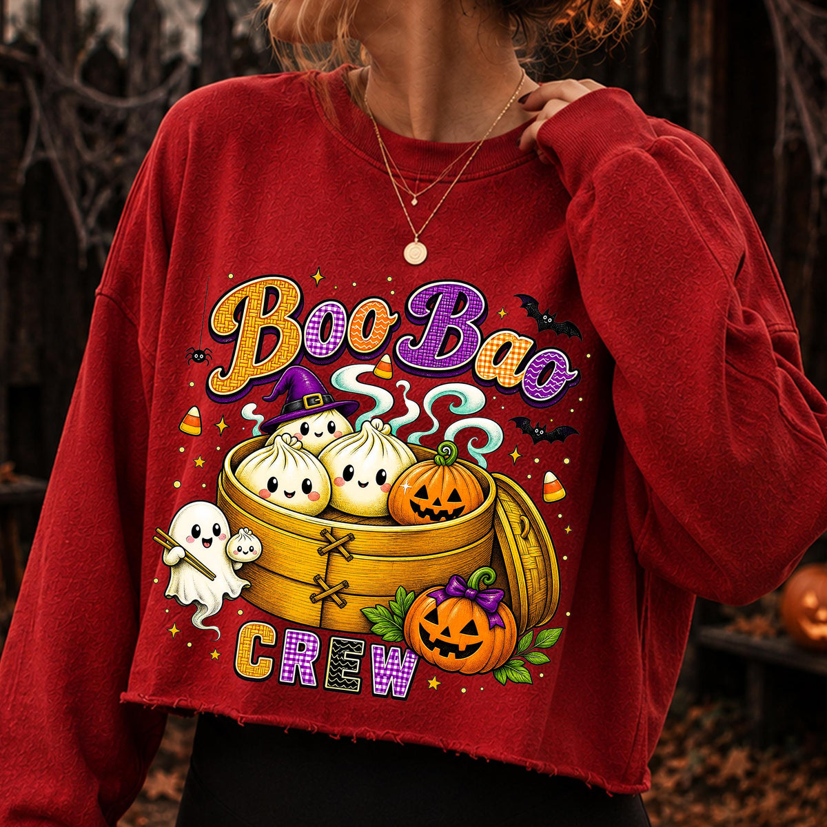 Boo Bao Crew kawaii dumpling ghosts Halloween PNG with bamboo steamer - image 8