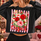 Valentine floral PNG bundle with four designs: Happy Valentine, Be Mine, Cupid, XOXO - image 10
