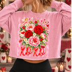 Valentine floral PNG bundle with four designs: Happy Valentine, Be Mine, Cupid, XOXO - image 4