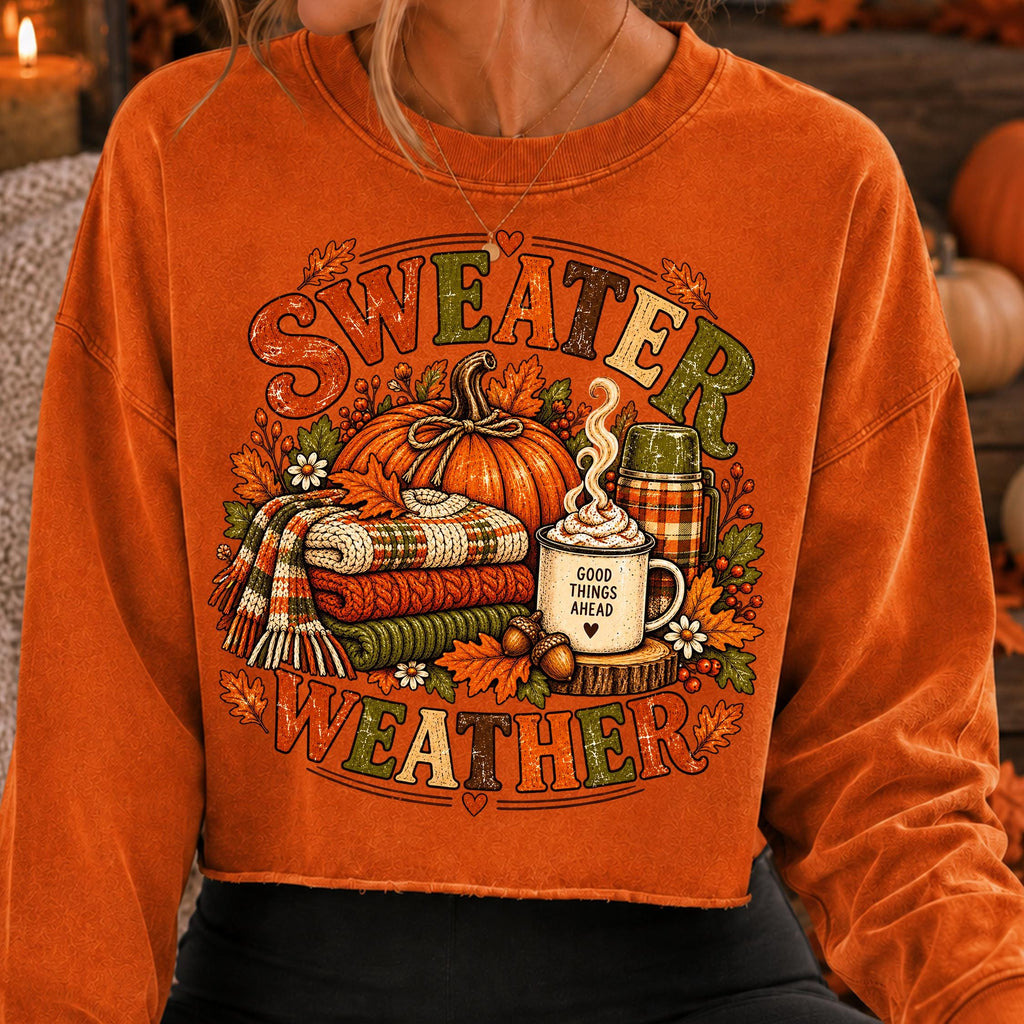 Sweater Weather pumpkin fall autumn PNG design - image 5