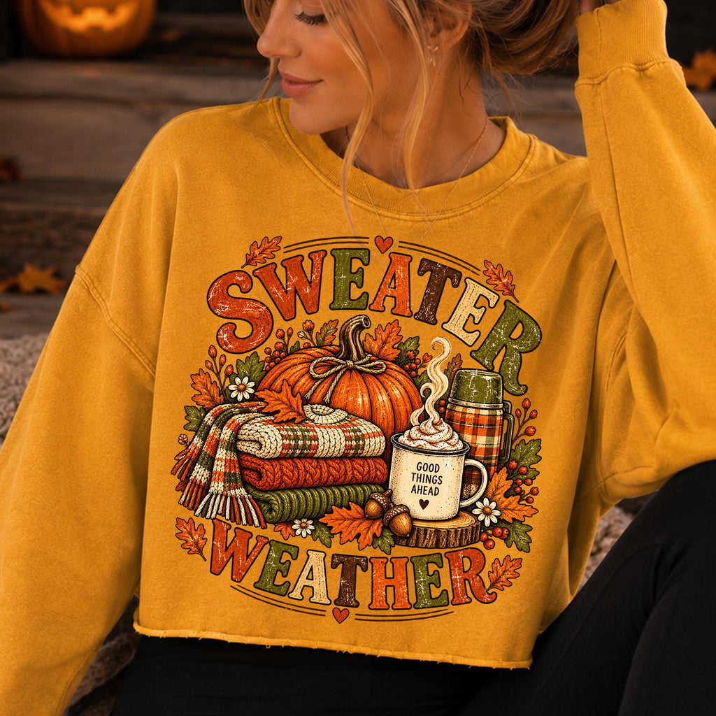 Sweater Weather pumpkin fall autumn PNG design - image 6