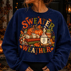 Sweater Weather pumpkin fall autumn PNG design - image 10