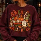 Sweater Weather pumpkin fall autumn PNG design - image 9