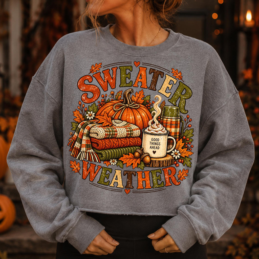 Sweater Weather pumpkin fall autumn PNG design - image 2