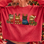 Christmas cats in cozy sweaters PNG design - image 7