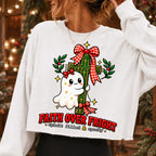 Faith Over Fright Christian Halloween PNG with ghost hugging a cross - image 5