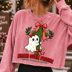 Faith Over Fright Christian Halloween PNG with ghost hugging a cross - image 9