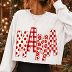 Santa's Favorite Mama Christmas PNG with polka dot gingham floral lettering - image 8