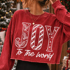 Joy to the World Christian Christmas PNG with holly and stripes in white line art - image 3