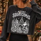 Merry Squatchmas Bigfoot and Santa campfire Christmas PNG design - image 2