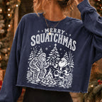 Merry Squatchmas Bigfoot and Santa campfire Christmas PNG design - image 4