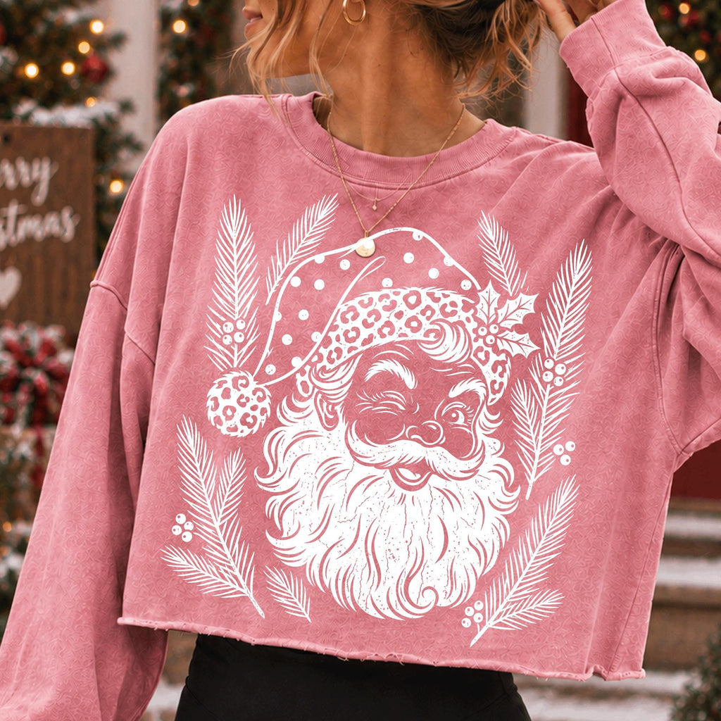 vintage leopard Santa retro Christmas shirt PNG design - image 8
