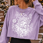 leopard print Santa face retro Christmas PNG design - image 8