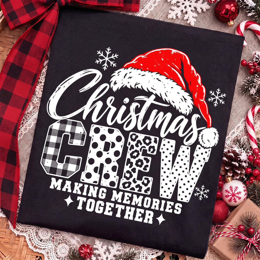 Christmas Crew Making Memories Together Santa hat PNG design for sublimation and DTF