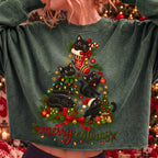 Merry Catmas black cat Christmas PNG design - image 4