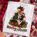 Merry Catmas black cat Christmas PNG design - image 5